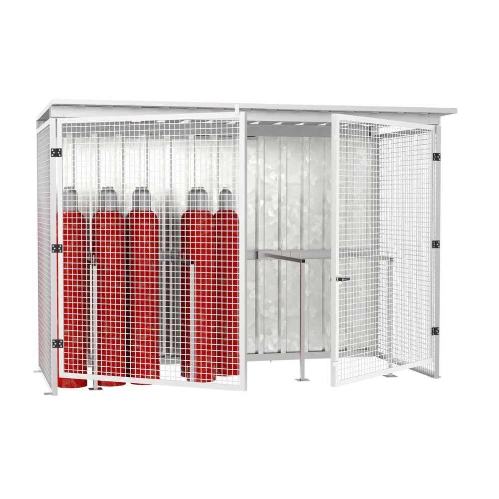 Gasflaschenschrank für 48 Gasflaschen Ø 220 mm, Außenaufstellung Gasflaschenschrank für den Außenbereich Produktbild Gasflaschenschrank für 48 Gasflaschen Ø 220 mm