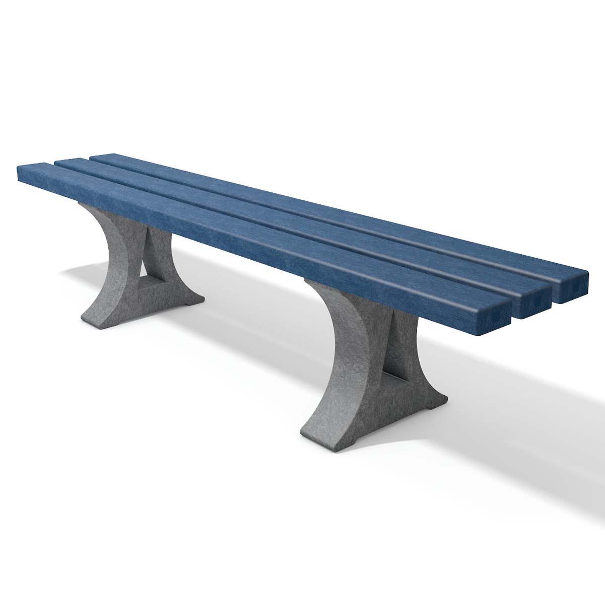 Hockerbank CANETTI aus Recycling-Kunststoff, Breite 2000 mm, 4-Sitzer Parkbänke aus Kunststoff Produktbild Hockerbank CANETTI aus Recycling-Kunststoff, Breite 2000 mm, 4-Sitzer