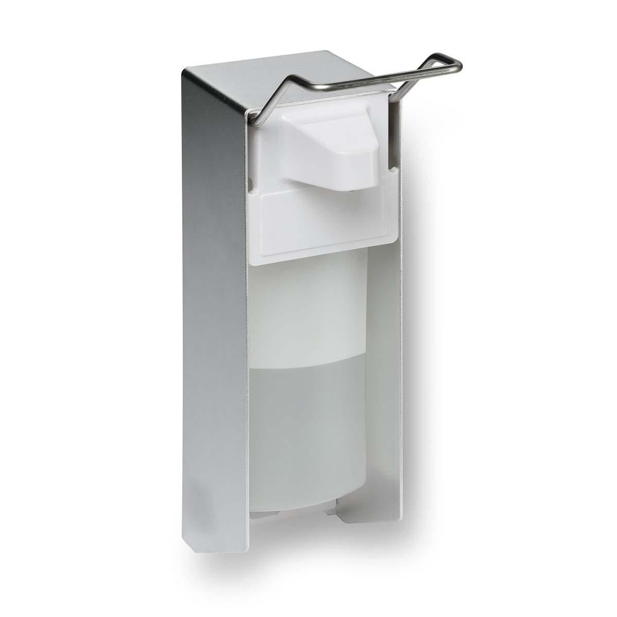 Handdesinfektionsmittelspender aus Aluminium, hygienisch, für 500 ml Euroflaschen Desinfektionsmittelspender Produktbild Handdesinfektionsmittelspender aus Aluminium, hygienisch, für 500 ml Euroflaschen