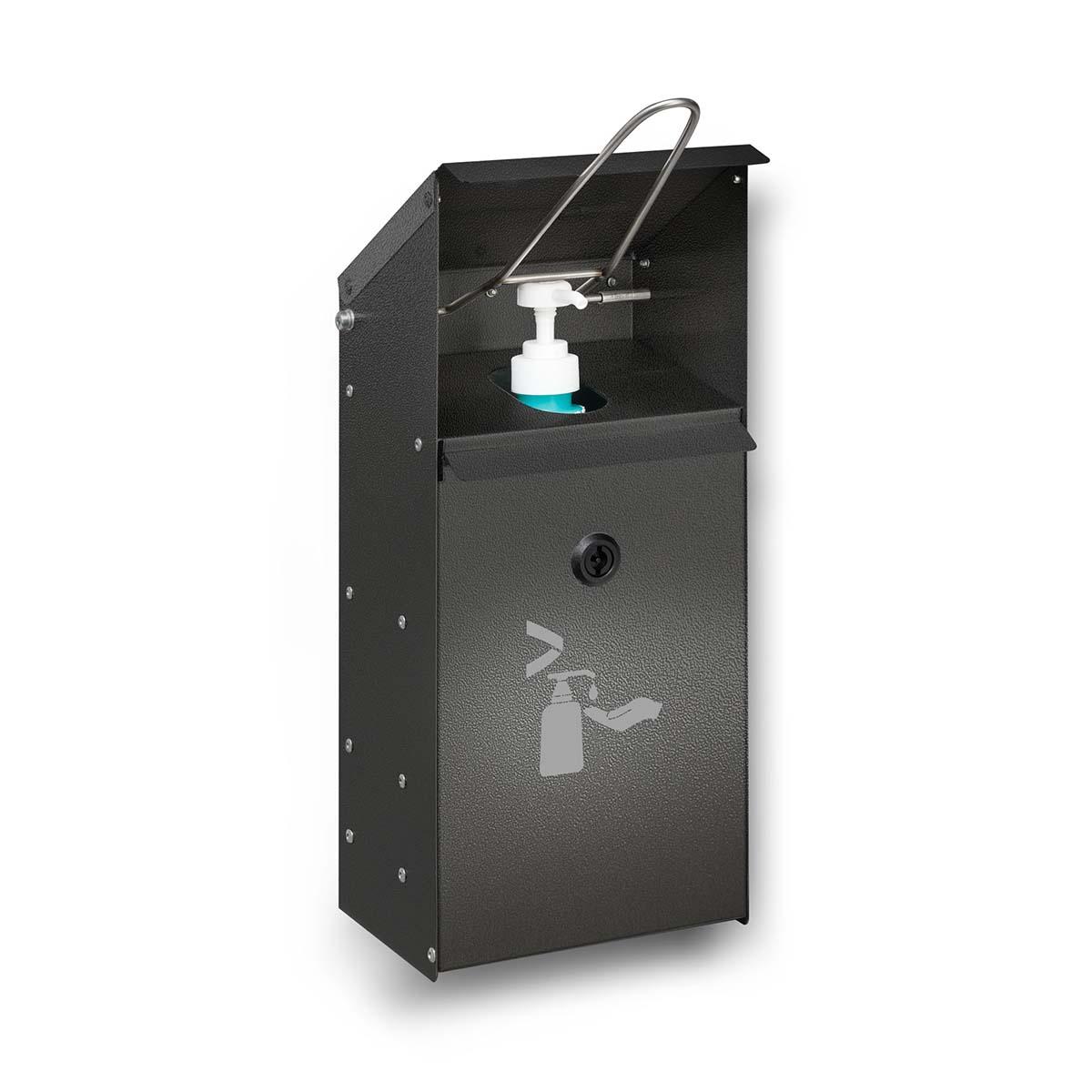Handdesinfektionsmittelspender aus Stahl, hygienisch, für 500/1000 ml Euroflaschen Desinfektionsmittelspender Produktbild Handdesinfektionsmittelspender aus Stahl, hygienisch, für 500/1000 ml Euroflaschen
