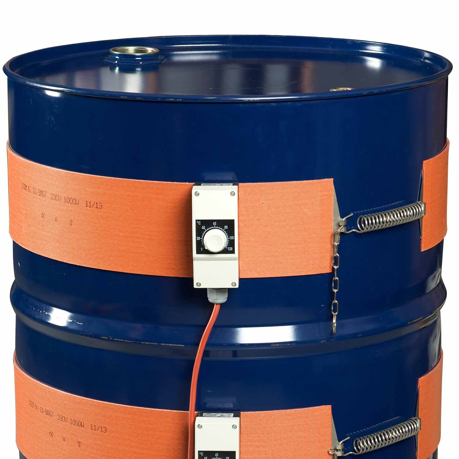 Heizgürtel Fassheizung für 200 l Stahlfässer (0 – 120 °C), Breite 1700 mm, Höhe 115 mm Fassheizungen und Heizmäntel Produktbild Heizgürtel Fassheizung für 105 l Stahlfässer (0 - 120 °C), Breite 1300 mm, Höhe 115 mm
