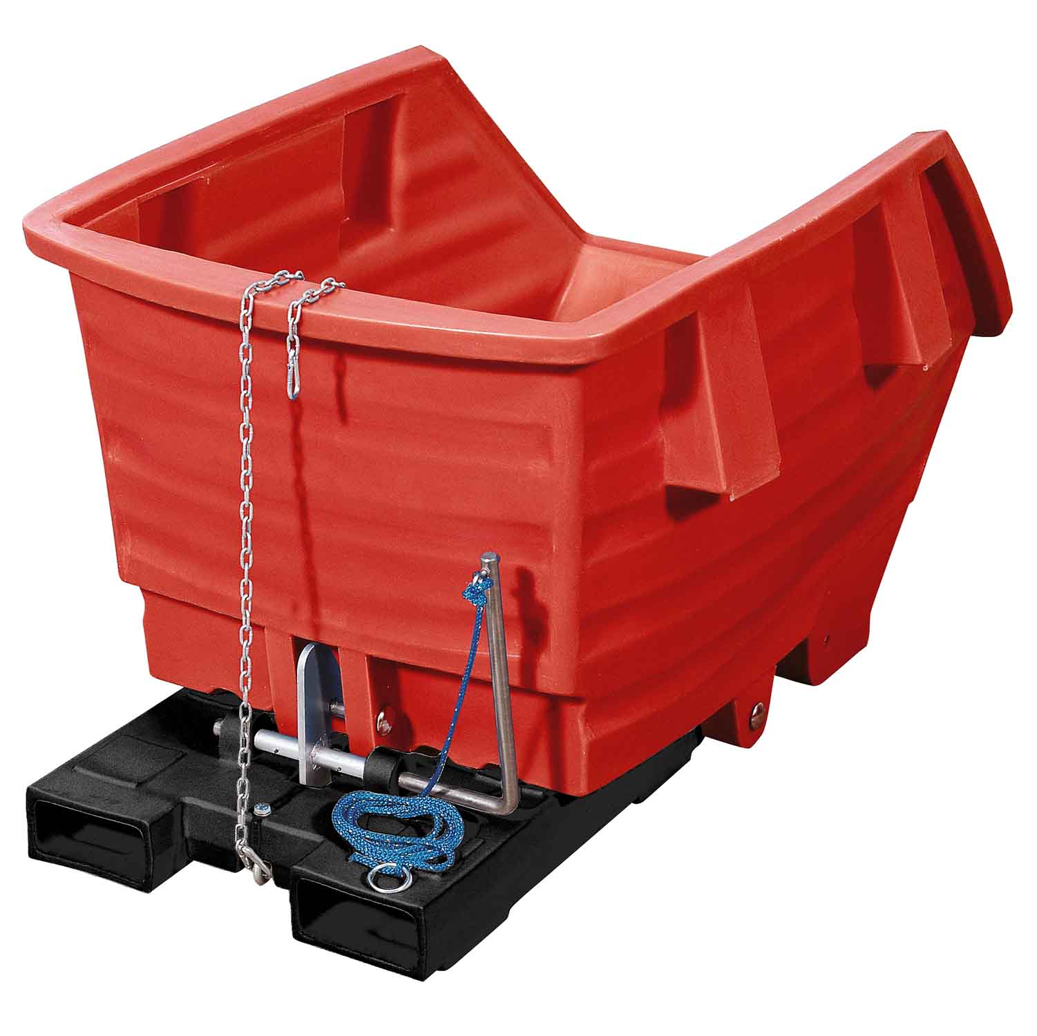 Kippbehälter aus Polyethylen (PE), Volumen 300 l, Stapleranbaugerät Kippbehälter Produktbild Kippbehälter aus Polyethylen (PE), Volumen 300 l, Stapleranbaugerät