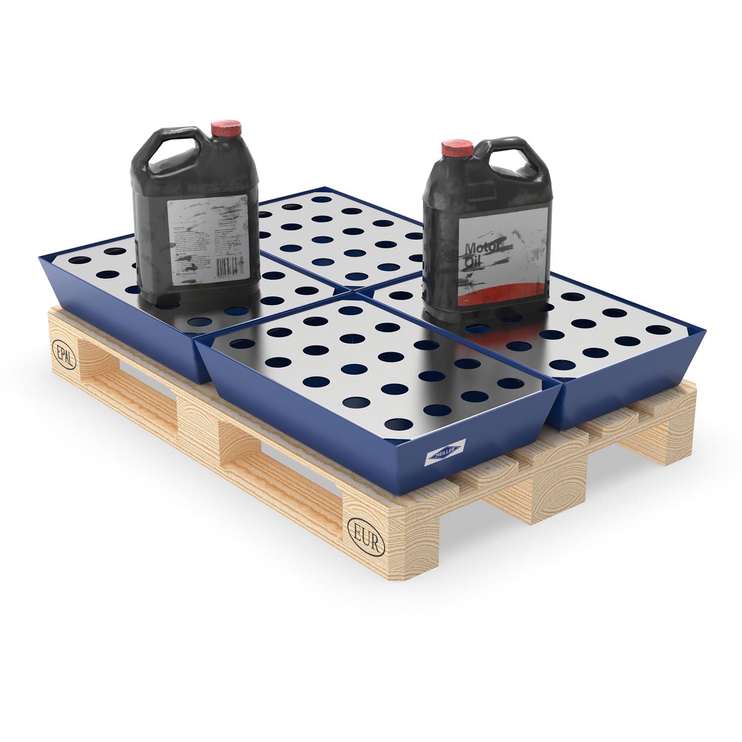Kleingebindewanne hazSAFE aus Stahl mit verzinktem Lochblech, Auffangvolumen 25 l Kleingebindewannen aus Stahl Produktbild Kleingebindewanne hazSAFE aus Stahl mit verzinktem Lochblech, Auffangvolumen 25 l
