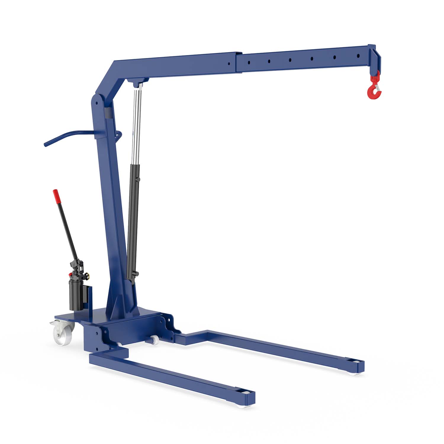 Gegengewichtsloser Werkstattkran mit Teleskopausleger, Traglast 500 kg, paralleles Fahrwerk, klappbar Motorheber und Montagekrane Produktbild Gegengewichtsloser Werkstattkran mit Teleskopausleger, Traglast 500 kg, paralleles Fahrwerk, klappbar