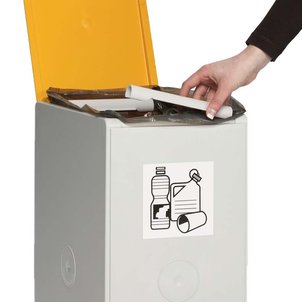 Wertstoffsammler aus Kunststoff, Volumen 40 l, mit farbigem Deckel Wertstoffsammler Produktbild Wertstoffsammler aus Kunststoff, Volumen 40 l, mit farbigem Deckel