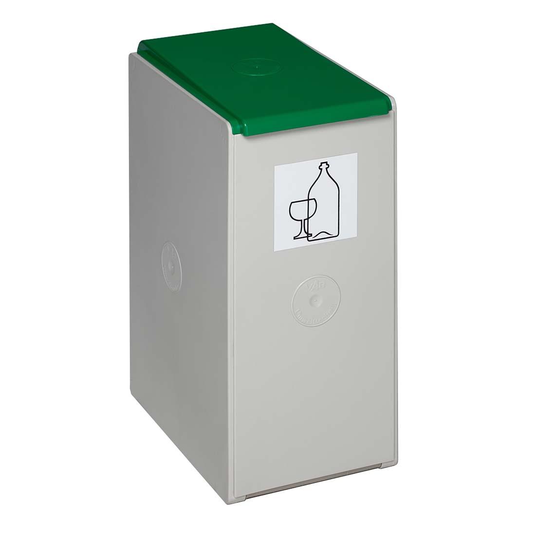 Wertstoffsammler aus Kunststoff, Volumen 40 l, mit farbigem Deckel Wertstoffsammler Produktbild Wertstoffsammler aus Kunststoff, Volumen 40 l, mit farbigem Deckel