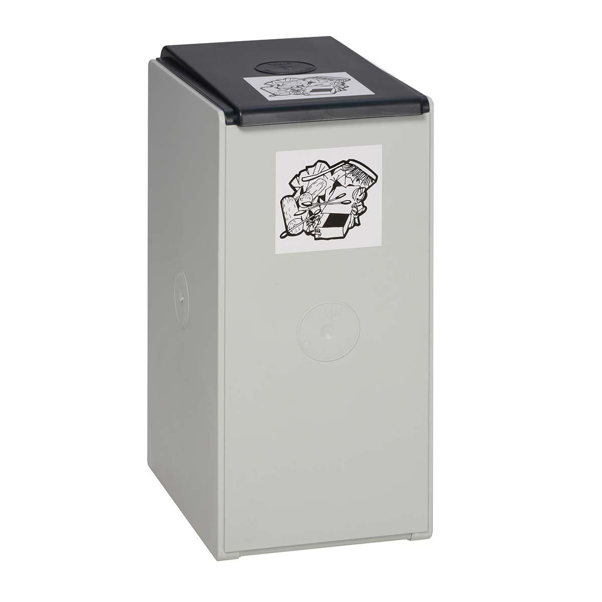 Wertstoffsammler aus Kunststoff, Volumen 40 l, mit farbigem Deckel Wertstoffsammler Produktbild Wertstoffsammler aus Kunststoff, Volumen 40 l, mit farbigem Deckel