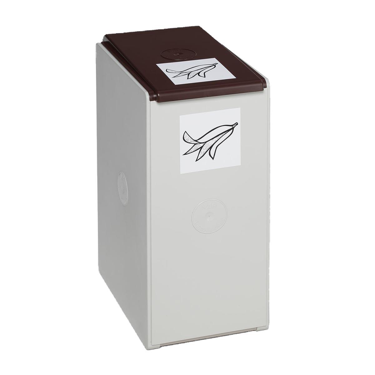 Wertstoffsammler aus Kunststoff, Volumen 40 l, mit farbigem Deckel Wertstoffsammler Produktbild Wertstoffsammler aus Kunststoff, Volumen 40 l, mit farbigem Deckel