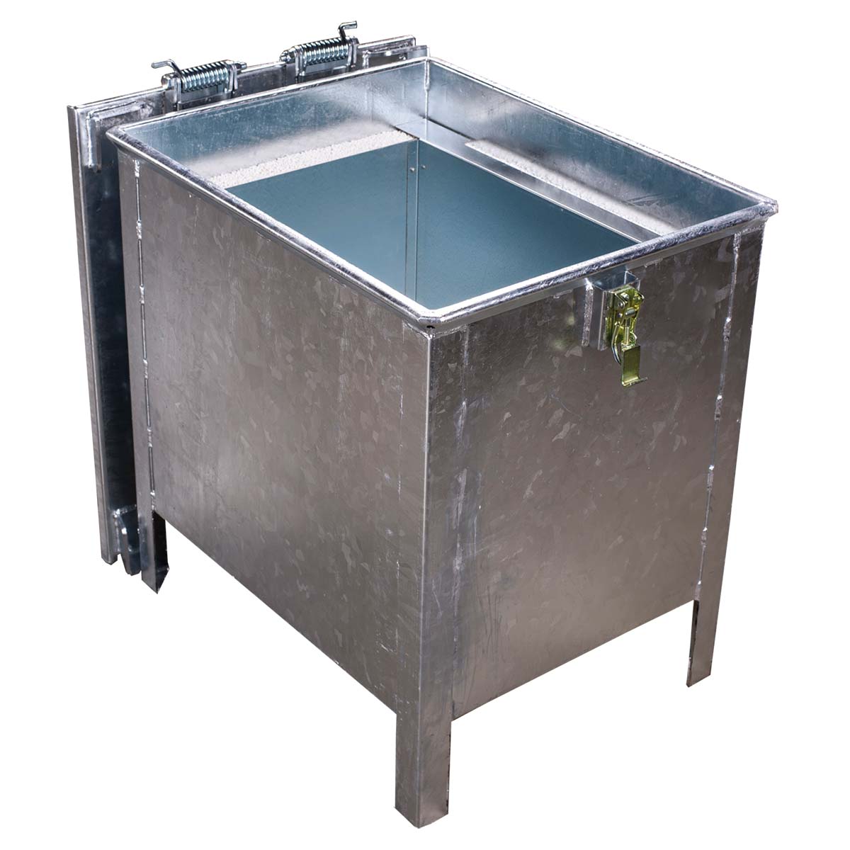 Lagerbox 90 aus Stahl, verzinkt, für Lithium-Akkus, mit 4 x PyroBubbles®-Füllkissen und Permanentfüllung Lagerbehälter für Lithium-Ionen-Akkus Produktbild Lagerbox 90 aus Stahl, verzinkt, für Lithium-Akkus, mit 4 x PyroBubbles®-Füllkissen und Permanentfüllung