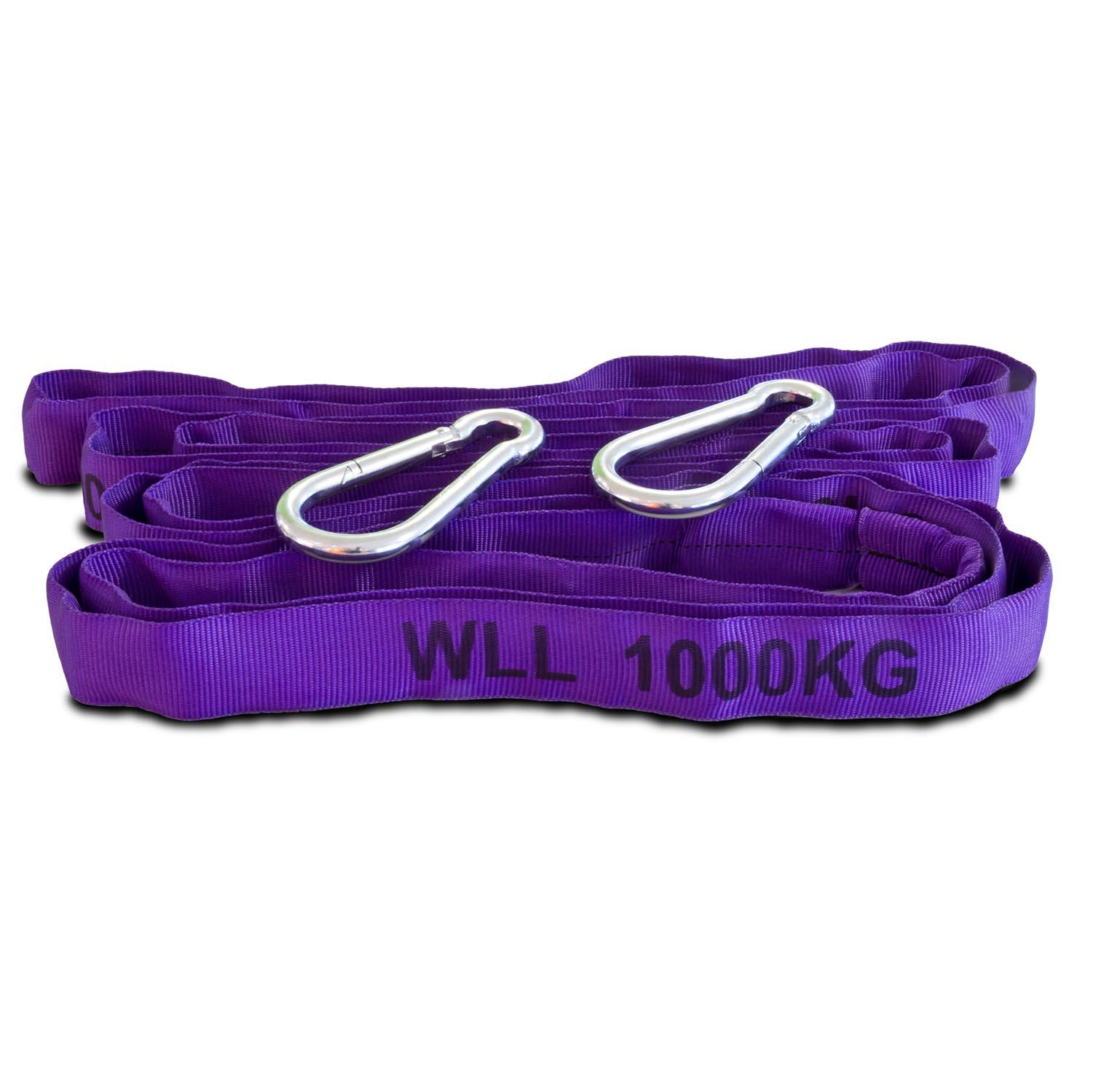 Hebeset für Brandschutzabdeckung LionCOVER, 2 Rundschlingen und 4 Karabiner Lithium-Akku-Handling Produktbild Hebeset für Brandschutzabdeckung LionCOVER, 2 Rundschlingen und 4 Karabiner