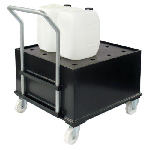 Fahrbare Auffangwanne aus Kunststoff für bis zu 1 x 200 l Fass, Auffangvolumen 225 l Fahrbare Auffangwannen aus Kunststoff Produktbild Fahrbare Auffangwanne aus Kunststoff für bis zu 1 x 200 l Fass, Auffangvolumen 225 l