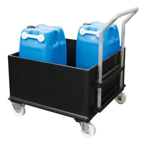 Fahrbare Auffangwanne aus Kunststoff für bis zu 1 x 200 l Fass, Auffangvolumen 225 l Fahrbare Auffangwannen aus Kunststoff Produktbild Fahrbare Auffangwanne aus Kunststoff für bis zu 1 x 200 l Fass, Auffangvolumen 225 l