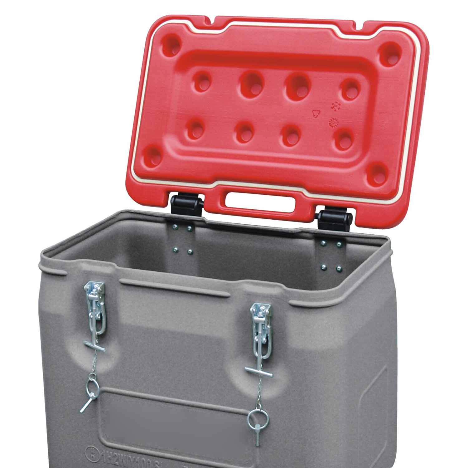 Mobil-Box mit Gefahrgut-Zulassung aus PE, 170 l, 600 x 400 x 880 mm Altbatterie-Boxen Produktbild Mobil-Box mit Gefahrgut-Zulassung aus PE, 170 l, 600 x 400 x 880 mm