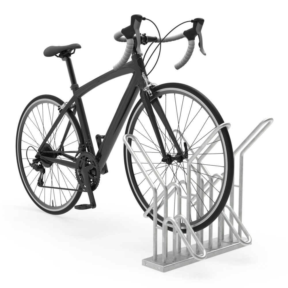 P 576 Fahrrad-Reihenparker Mix hoch/tief, doppelseitig, gerade P 572 - P 576 Fahrrad-Reihenparker Produktbild P 576 Fahrrad-Reihenparker Mix hoch/tief, doppelseitig, gerade
