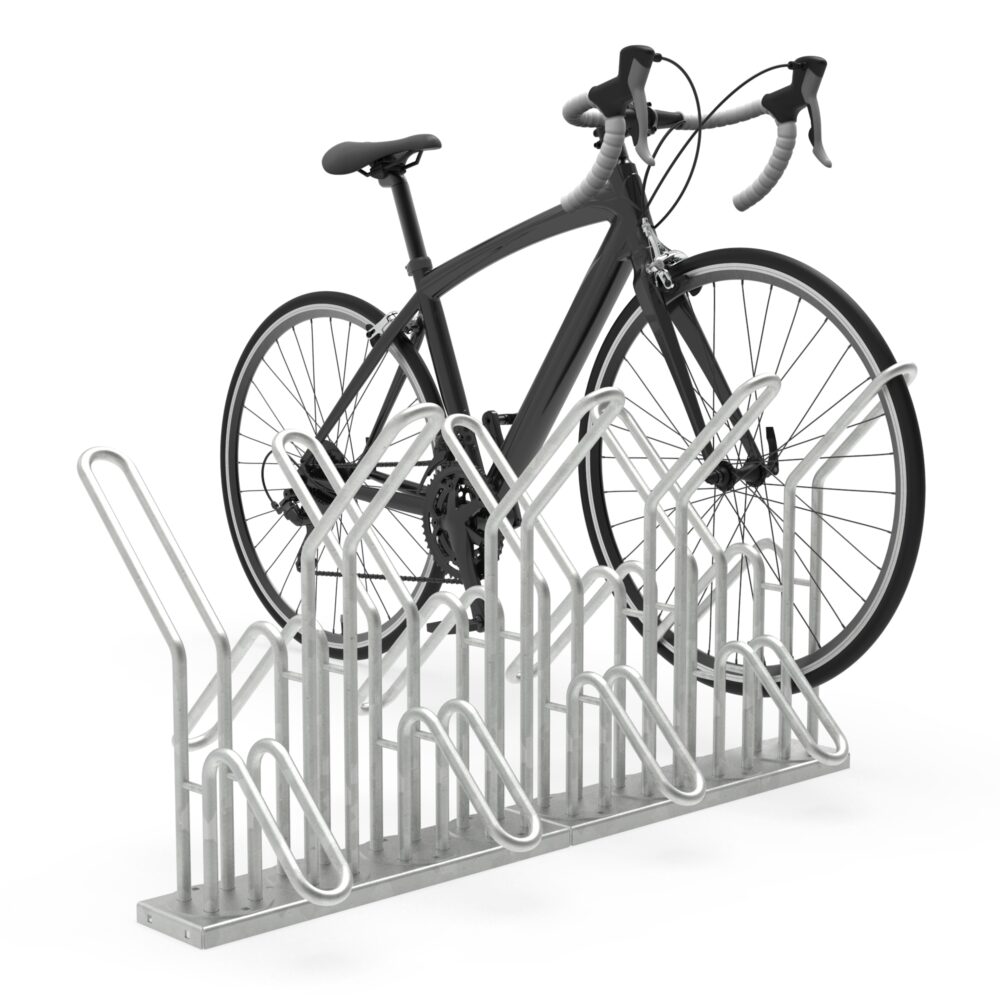 P 576 Fahrrad-Reihenparker Mix hoch/tief, doppelseitig, gerade P 572 - P 576 Fahrrad-Reihenparker Produktbild P 576 Fahrradparker Fahrrad-Reihenparker Mix hoch/tief, doppelseitig, gerade