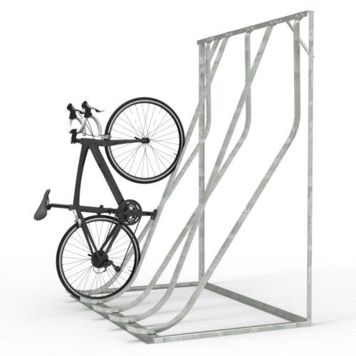 Schräghochparker, einseitig Fahrradständer für E-Bikes Produktbild Schräghochparker Kufenparker, einseitig