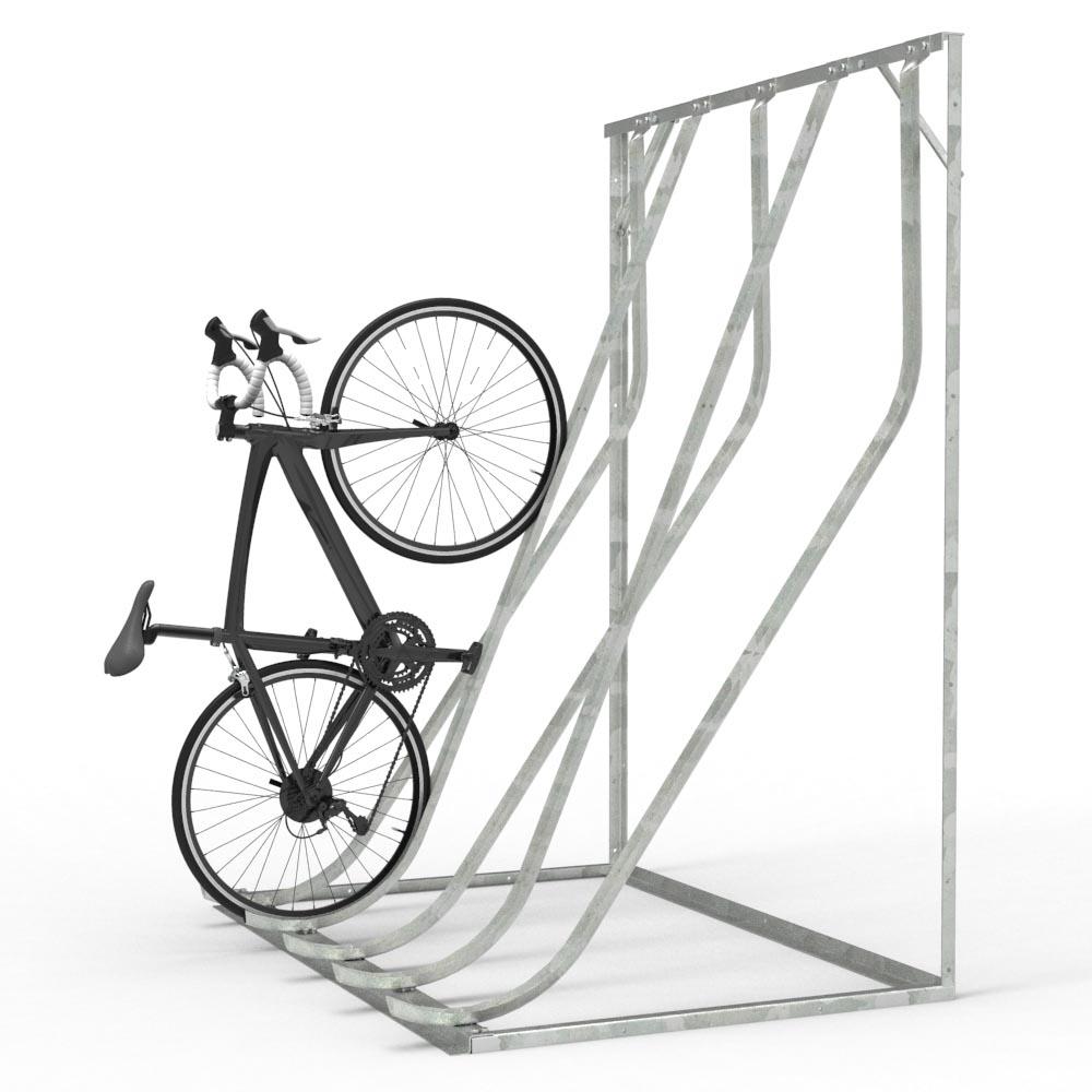 Schräghochparker, einseitig Fahrradständer für E-Bikes Produktbild Schräghochparker Kufenparker, einseitig