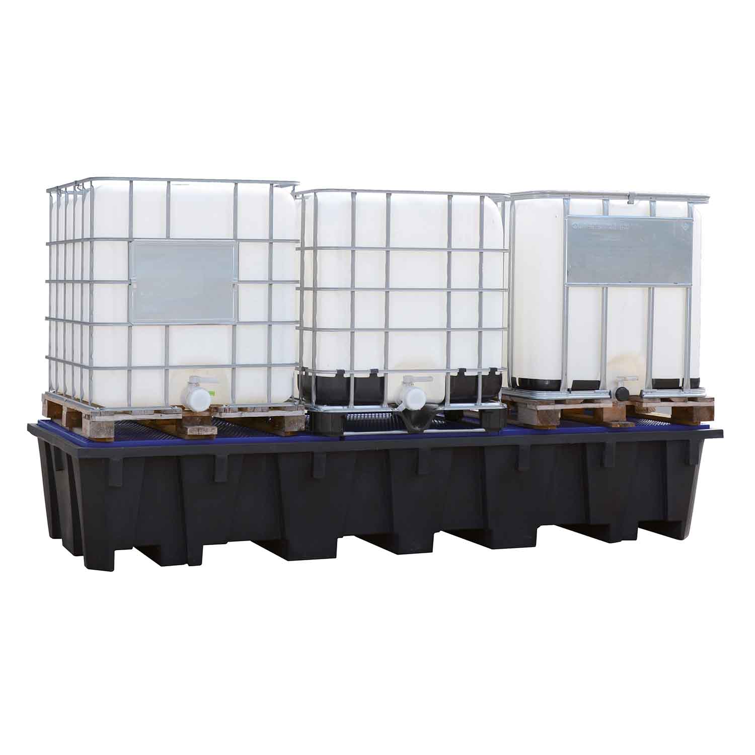 Regalbodenwanne aus PE für Palettenregale, Feldweite 3300 mm Regalbodenwannen für Gefahrstoffregale Produktbild Regalbodenwanne aus PE für Palettenregale, Feldweite 3300 mm