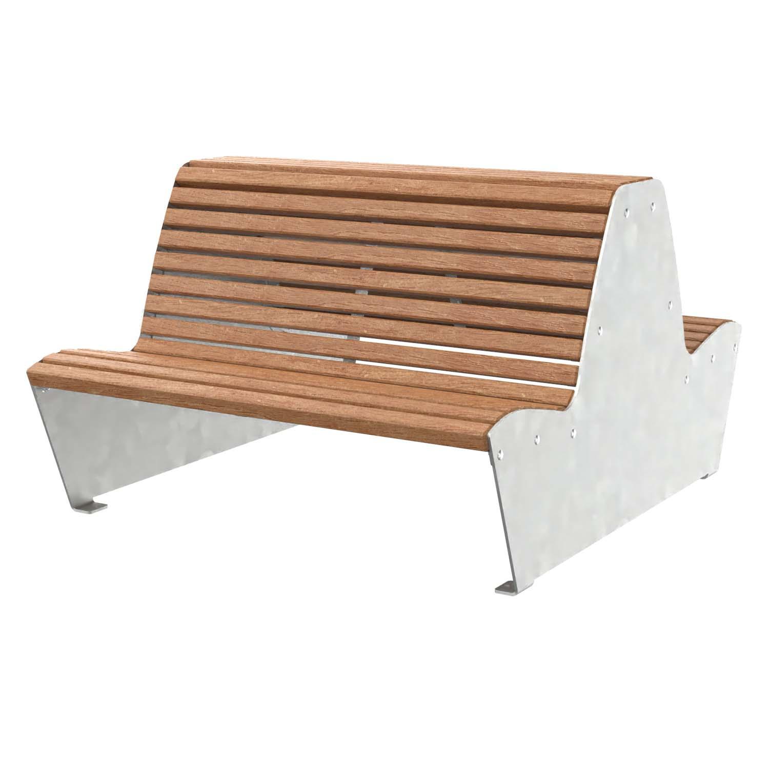 Parkbank ErgoSeat, Gestell aus Stahl, verzinkt, Sitzfläche aus Holz, 6-Sitzer, doppelseitig ErgoSeat Sitzbank Produktbild Parkbank ErgoSeat, Gestell aus Stahl, verzinkt, Sitzfläche aus Holz, 6-Sitzer, doppelseitig