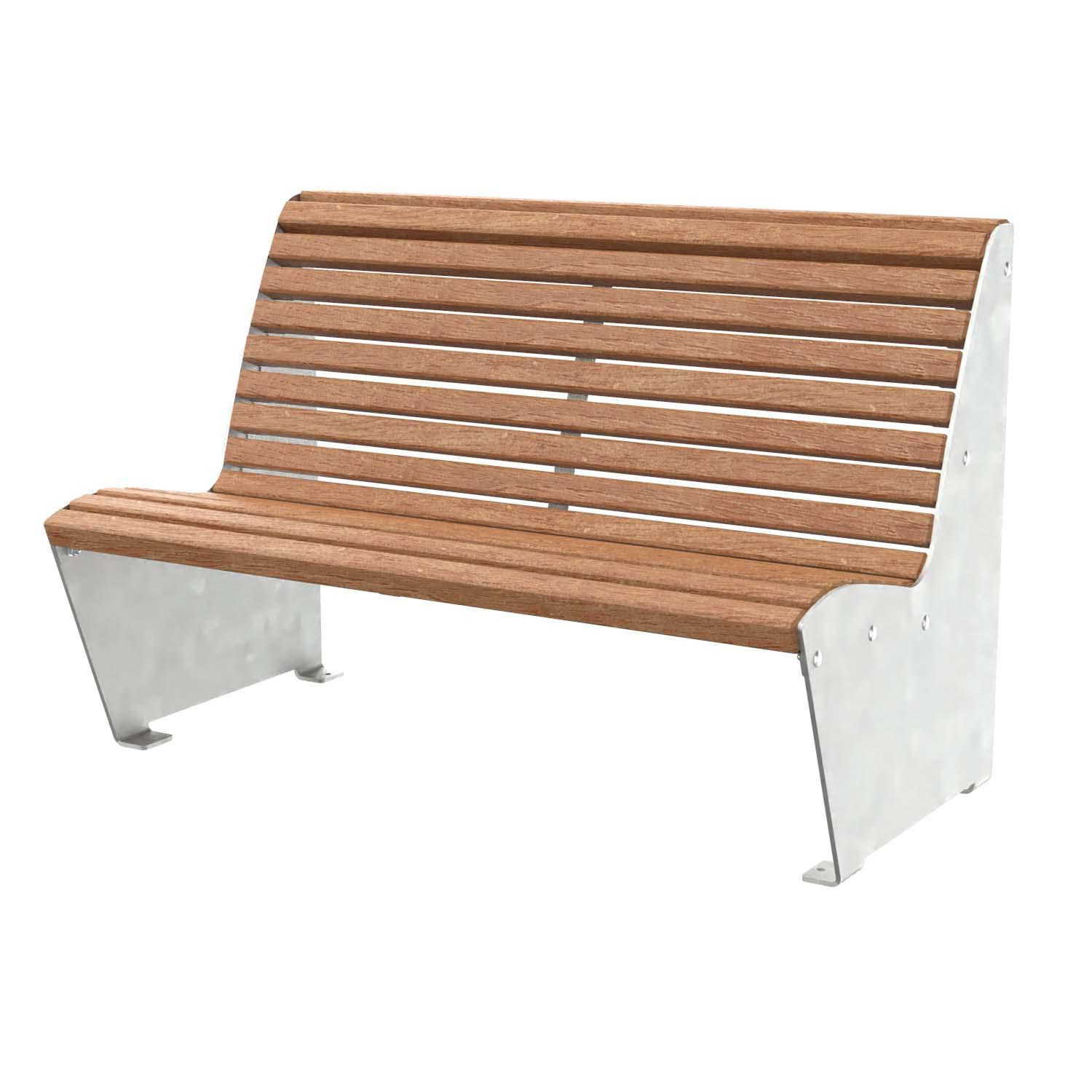 Parkbank ErgoSeat, Gestell aus Stahl, verzinkt, Sitzfläche aus Holz, 3-Sitzer ErgoSeat Sitzbank Produktbild Parkbank ErgoSeat, Gestell aus Stahl, verzinkt, Sitzfläche aus Holz, 3-Sitzer