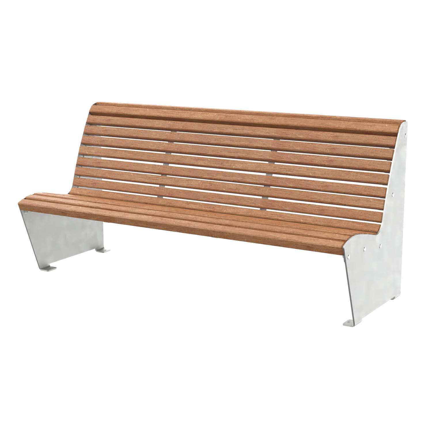 Parkbank ErgoSeat, Gestell aus Stahl, verzinkt, Sitzfläche aus Holz, 4-Sitzer ErgoSeat Sitzbank Produktbild Parkbank ErgoSeat, Gestell aus Stahl, verzinkt, Sitzfläche aus Holz, 4-Sitzer