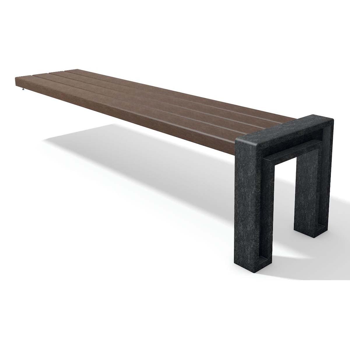 Anbaumodul für Parkbank HYDE PARK aus Recycling-Kunststoff, Breite 1850 mm Parkbänke aus Kunststoff Produktbild Anbaumodul für Parkbank HYDE PARK aus Recycling-Kunststoff, Breite 1650 mm
