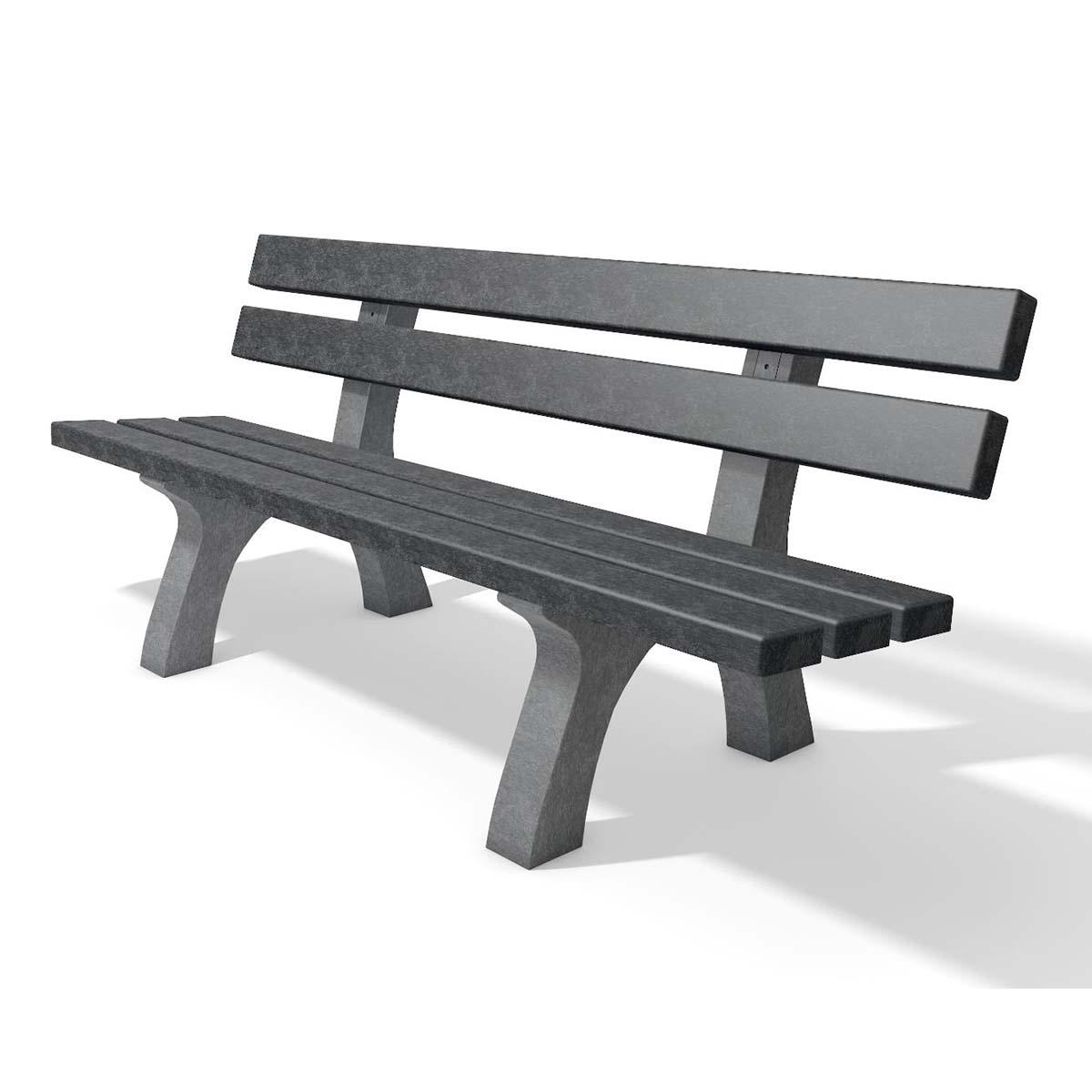 Parkbank PICCADILLY aus Recycling-Kunststoff, Breite 2000 mm, 4-Sitzer Parkbänke aus Kunststoff Produktbild Parkbank PICCADILLY aus Recycling-Kunststoff, Breite 2000 mm, 4-Sitzer