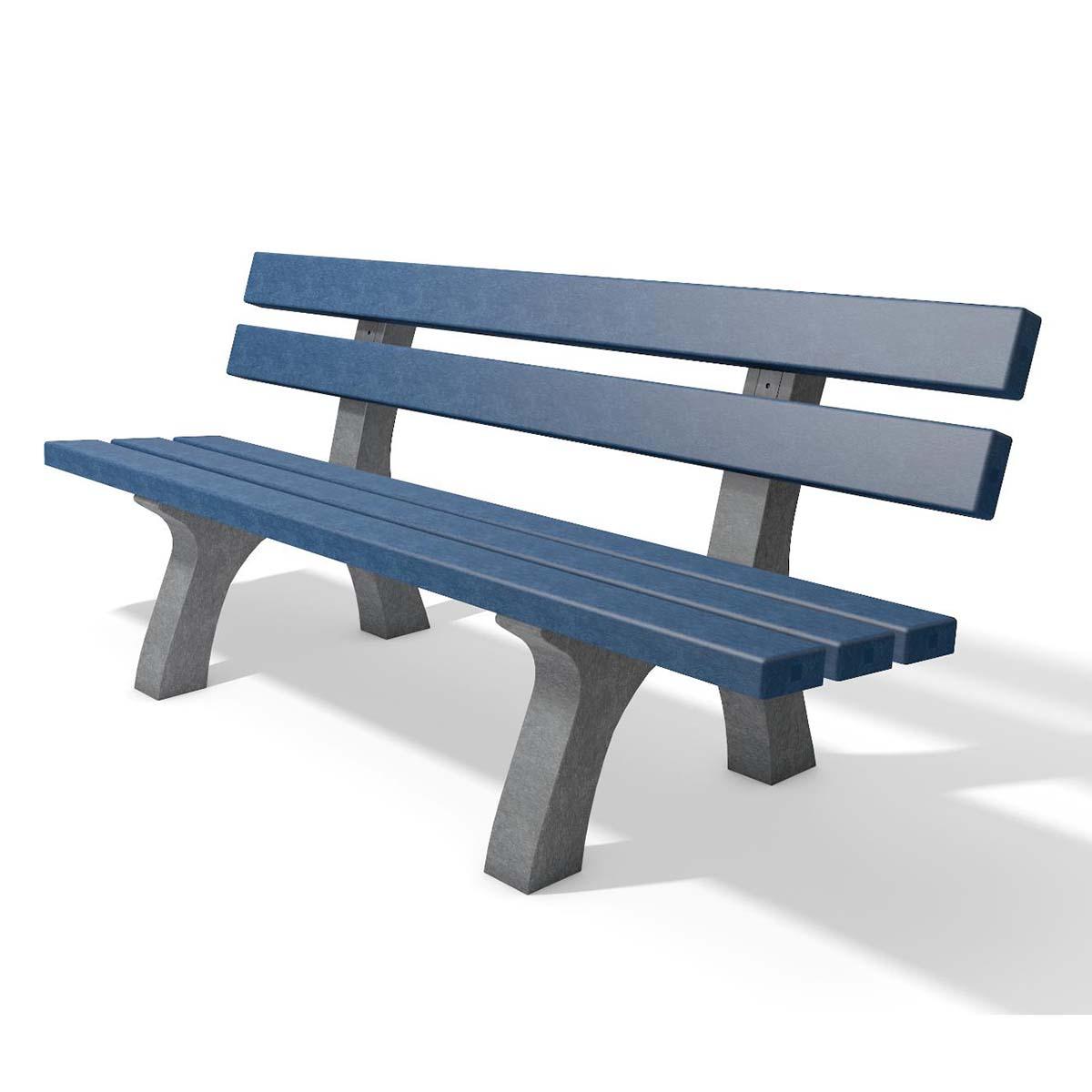 Parkbank PICCADILLY aus Recycling-Kunststoff, Breite 2000 mm, 4-Sitzer Parkbänke aus Kunststoff Produktbild Parkbank PICCADILLY aus Recycling-Kunststoff, Breite 2000 mm, 4-Sitzer