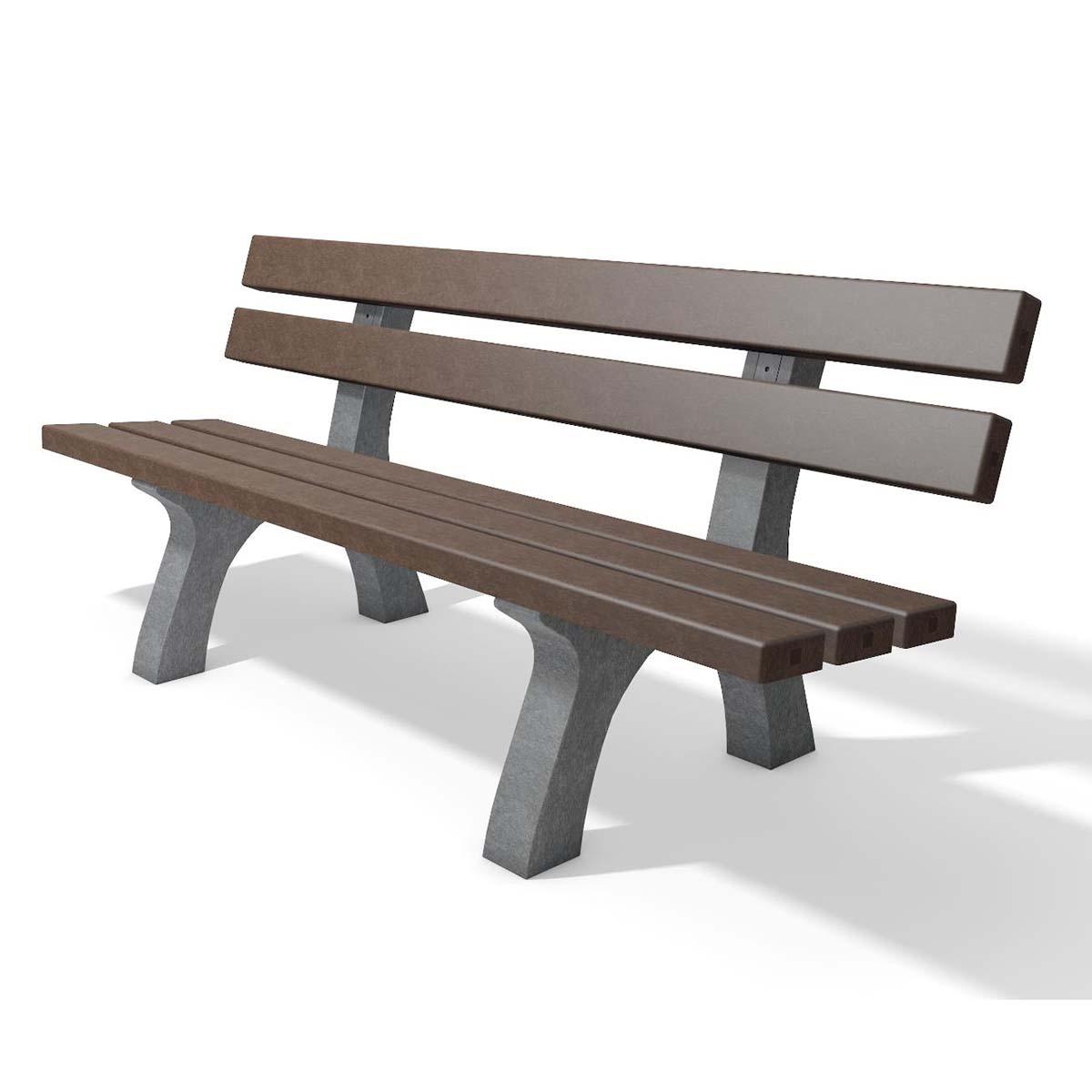 Parkbank PICCADILLY aus Recycling-Kunststoff, Breite 2000 mm, 4-Sitzer Parkbänke aus Kunststoff Produktbild Parkbank PICCADILLY aus Recycling-Kunststoff, Breite 2000 mm, 4-Sitzer