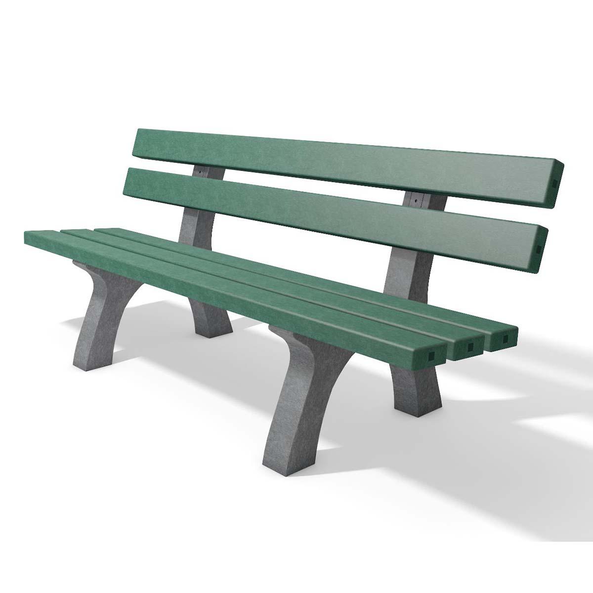 Parkbank PICCADILLY aus Recycling-Kunststoff, Breite 2000 mm, 4-Sitzer Parkbänke aus Kunststoff Produktbild Parkbank PICCADILLY aus Recycling-Kunststoff, Breite 2000 mm, 4-Sitzer