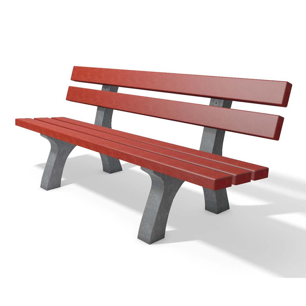 Parkbank PICCADILLY aus Recycling-Kunststoff, Breite 2000 mm, 4-Sitzer Parkbänke aus Kunststoff Produktbild Parkbank PICCADILLY aus Recycling-Kunststoff, Breite 2000 mm, 4-Sitzer