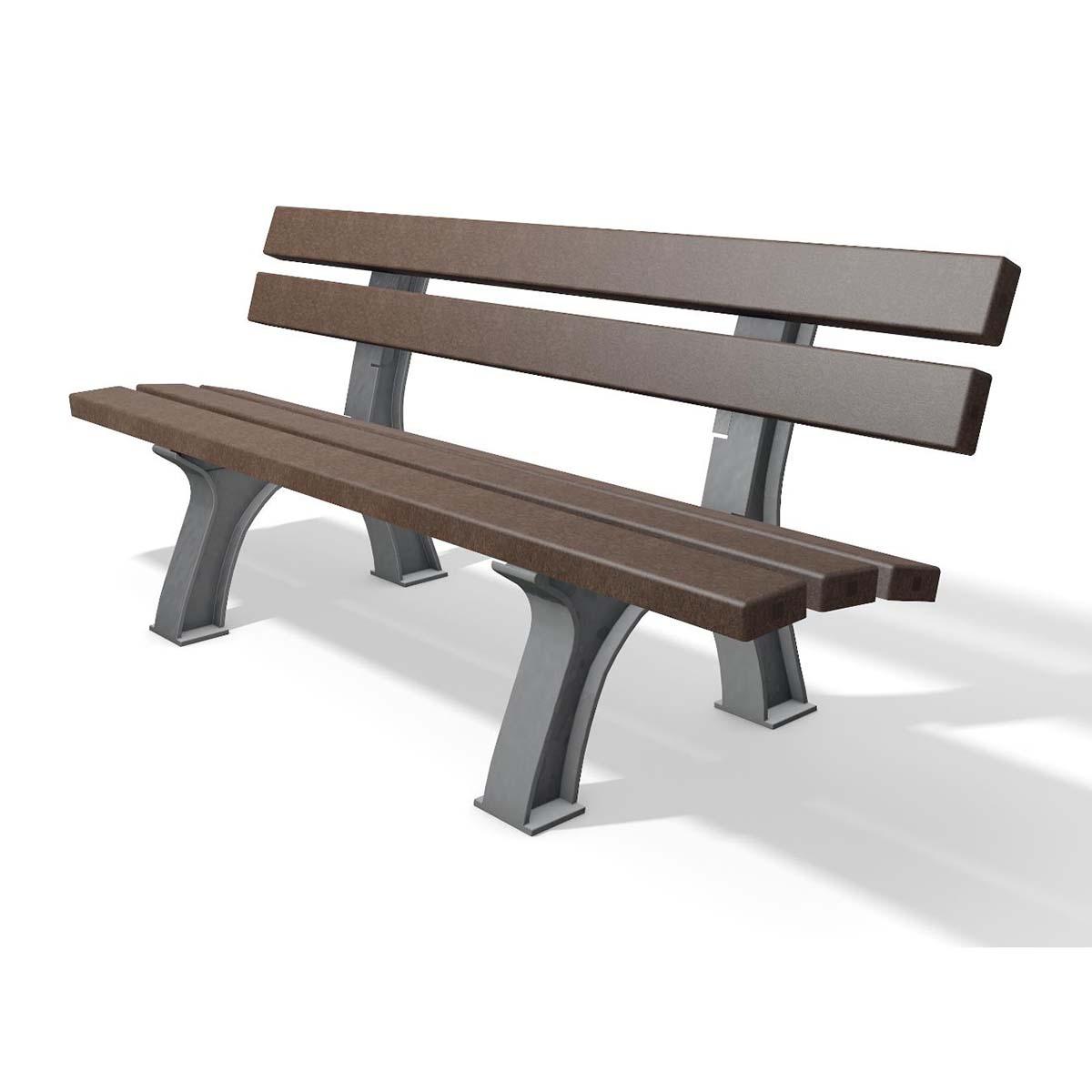 Parkbank PROVENCE aus Recycling-Kunststoff, Breite 2000 mm, 4-Sitzer Parkbänke aus Kunststoff Produktbild Parkbank PROVENCE aus Recycling-Kunststoff, Breite 2000 mm, 4-Sitzer