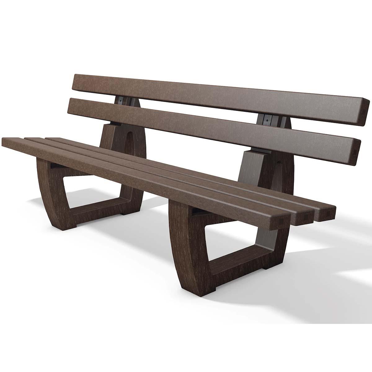 Parkbank SUTTON aus Recycling-Kunststoff, Breite 2000 mm, 4-Sitzer Parkbänke aus Kunststoff Produktbild Parkbank SUTTON aus Recycling-Kunststoff, Breite 2000 mm, 4-Sitzer