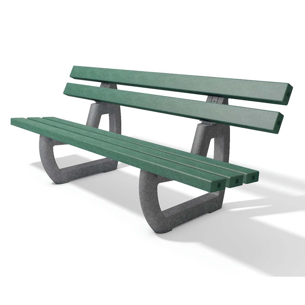 Parkbank TIVOLI aus Recycling-Kunststoff, Breite 2000 mm, 4-Sitzer Parkbänke aus Kunststoff Produktbild Parkbank TIVOLI aus Recycling-Kunststoff, Breite 2000 mm, 4-Sitzer
