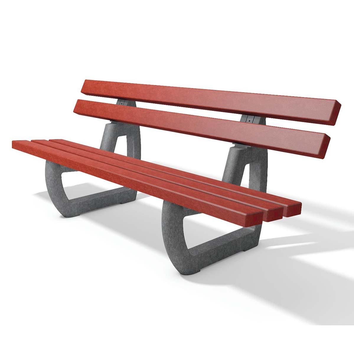 Parkbank TIVOLI aus Recycling-Kunststoff, Breite 2000 mm, 4-Sitzer Parkbänke aus Kunststoff Produktbild Parkbank TIVOLI aus Recycling-Kunststoff, Breite 2000 mm, 4-Sitzer