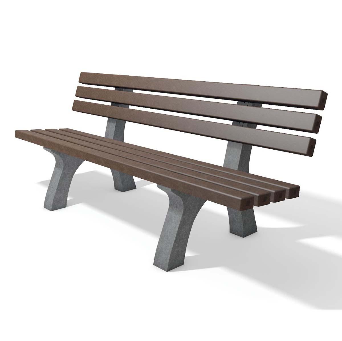 Parkbank TRAFALGAR SQUARE aus Recycling-Kunststoff, Breite 2000 mm, 4-Sitzer Parkbänke aus Kunststoff Produktbild Parkbank TRAFALGAR SQUARE aus Recycling-Kunststoff, Breite 2000 mm, 4-Sitzer