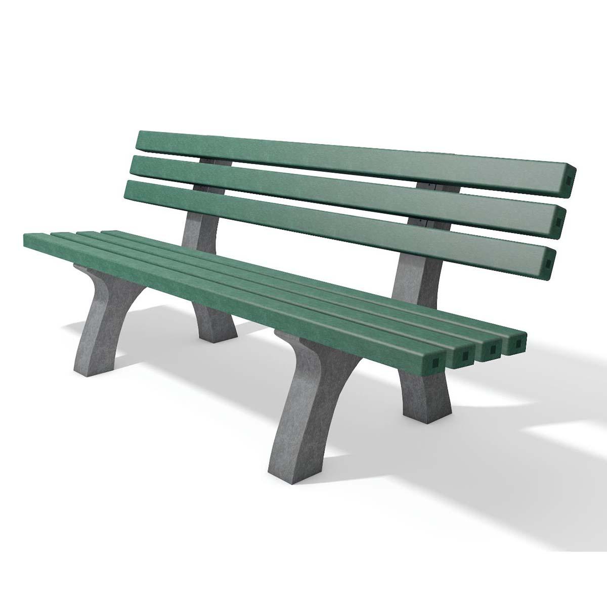 Parkbank TRAFALGAR SQUARE aus Recycling-Kunststoff, Breite 2000 mm, 4-Sitzer Parkbänke aus Kunststoff Produktbild Parkbank TRAFALGAR SQUARE aus Recycling-Kunststoff, Breite 2000 mm, 4-Sitzer