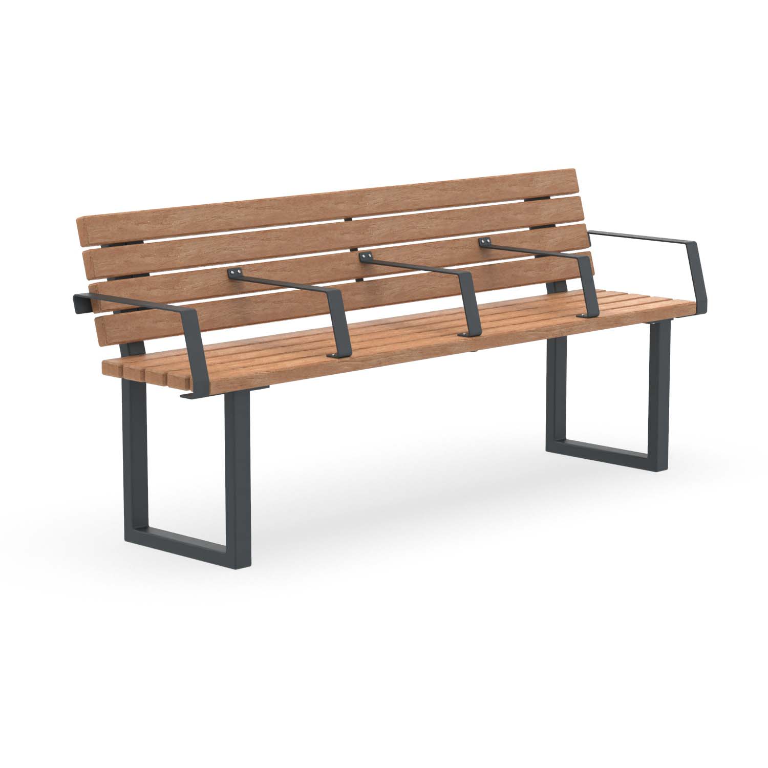 Seniorenbank FLEXI, aus Stahl und Holz, verzinkt und farbbeschichtet, 4-Sitzer, mit Armlehnen für jeden Sitzplatz Parkbank FLEXI Produktbild Seniorenbank FLEXI, aus Stahl und Holz, verzinkt und farbbeschichtet, 4-Sitzer, mit Armlehnen für jeden Sitzplatz