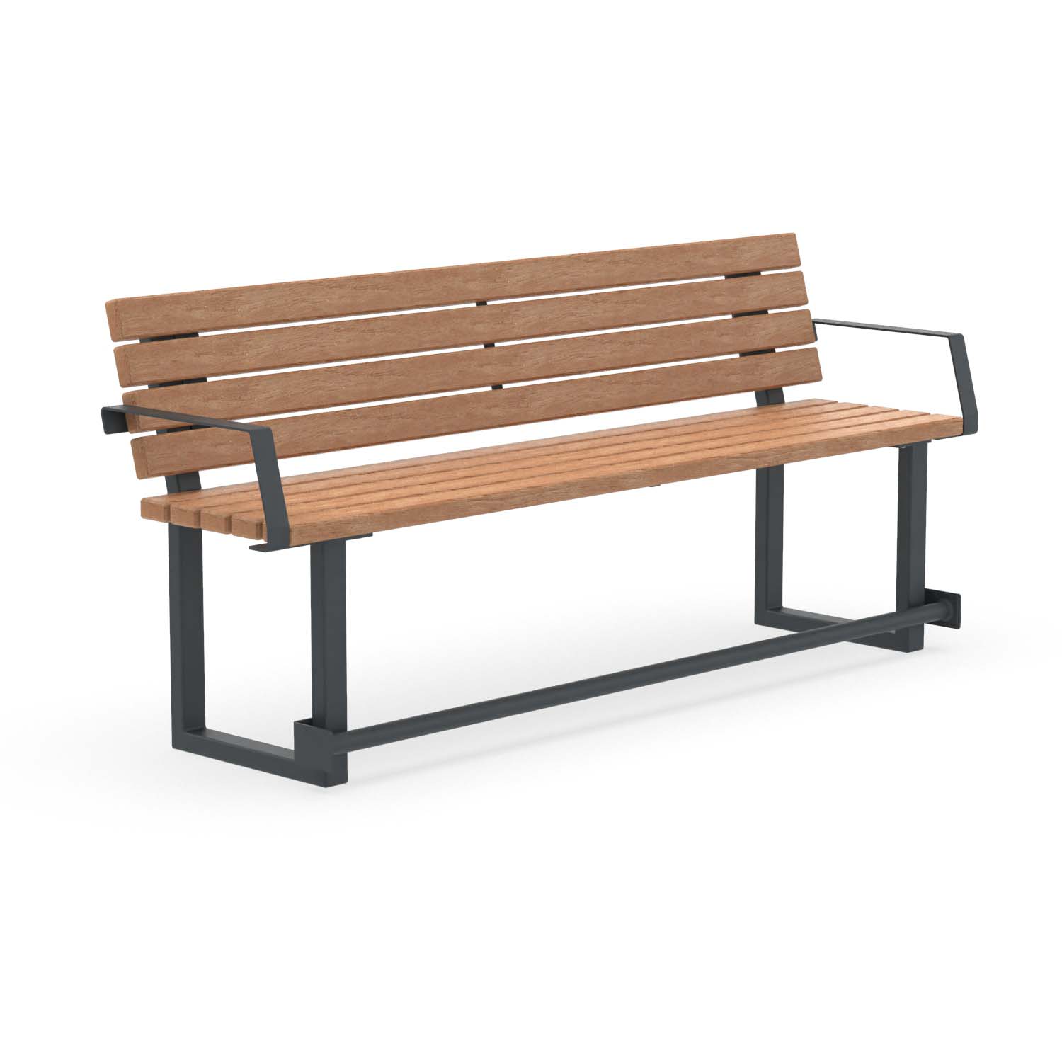 Seniorenbank FLEXI, aus Stahl und Holz, verzinkt und farbbeschichtet, 4-Sitzer, mit Armlehnen und Fußauflage Parkbank FLEXI Produktbild Seniorenbank FLEXI, aus Stahl und Holz, verzinkt und farbbeschichtet, 4-Sitzer, mit Armlehnen und Fußauflage