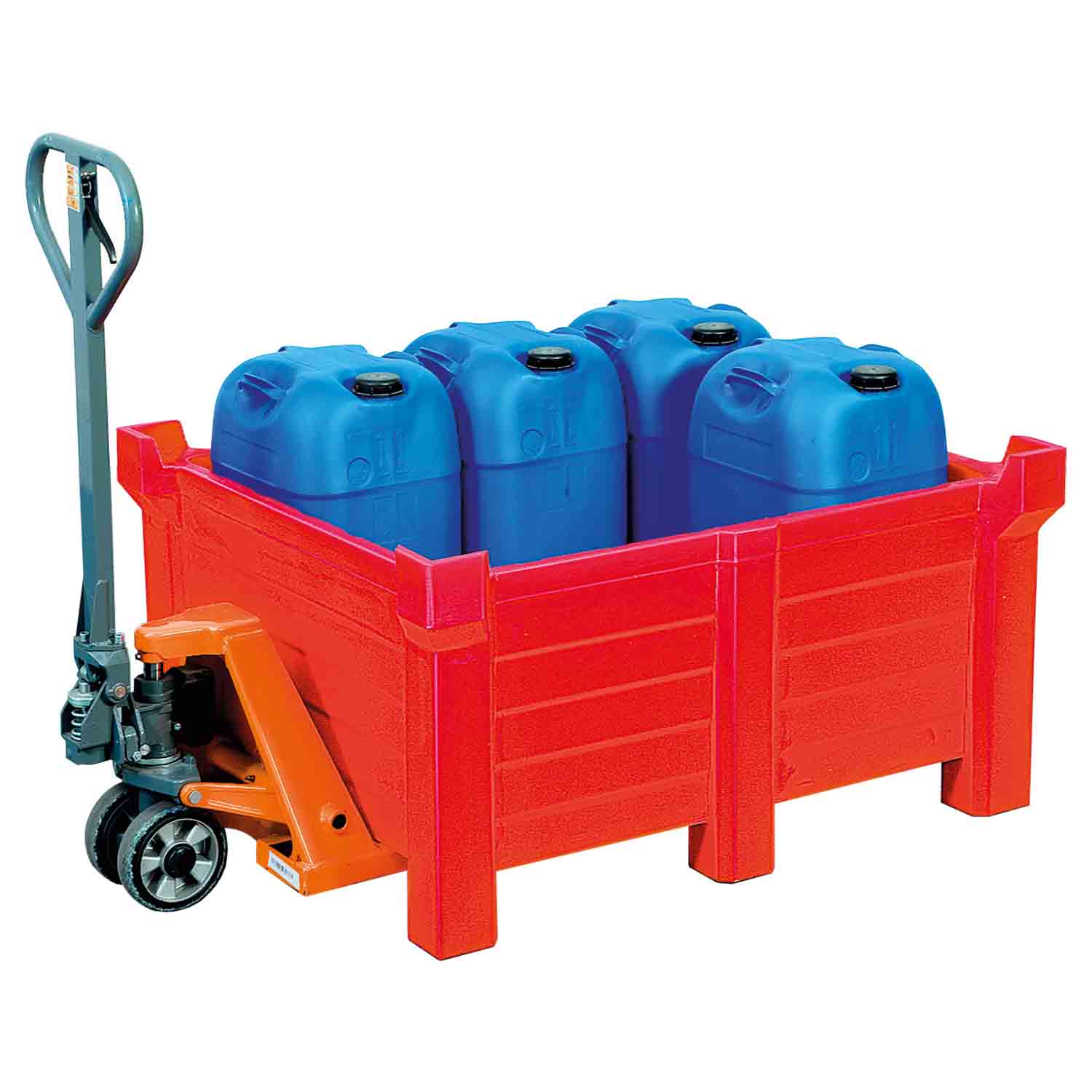 Stapelbehälter aus Polyethylen (PE), unterfahrbar, Volumen 260 l Stapelbehälter Produktbild Stapelbehälter aus Polyethylen (PE), unterfahrbar, Volumen 260 l