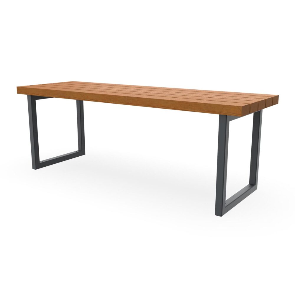 Tisch mit duplexbeschichtetem Gestell und Tischfläche aus Holz Ruhebank Produktbild Tisch mit duplexbeschichtetem Gestell und Tischfläche aus Holz