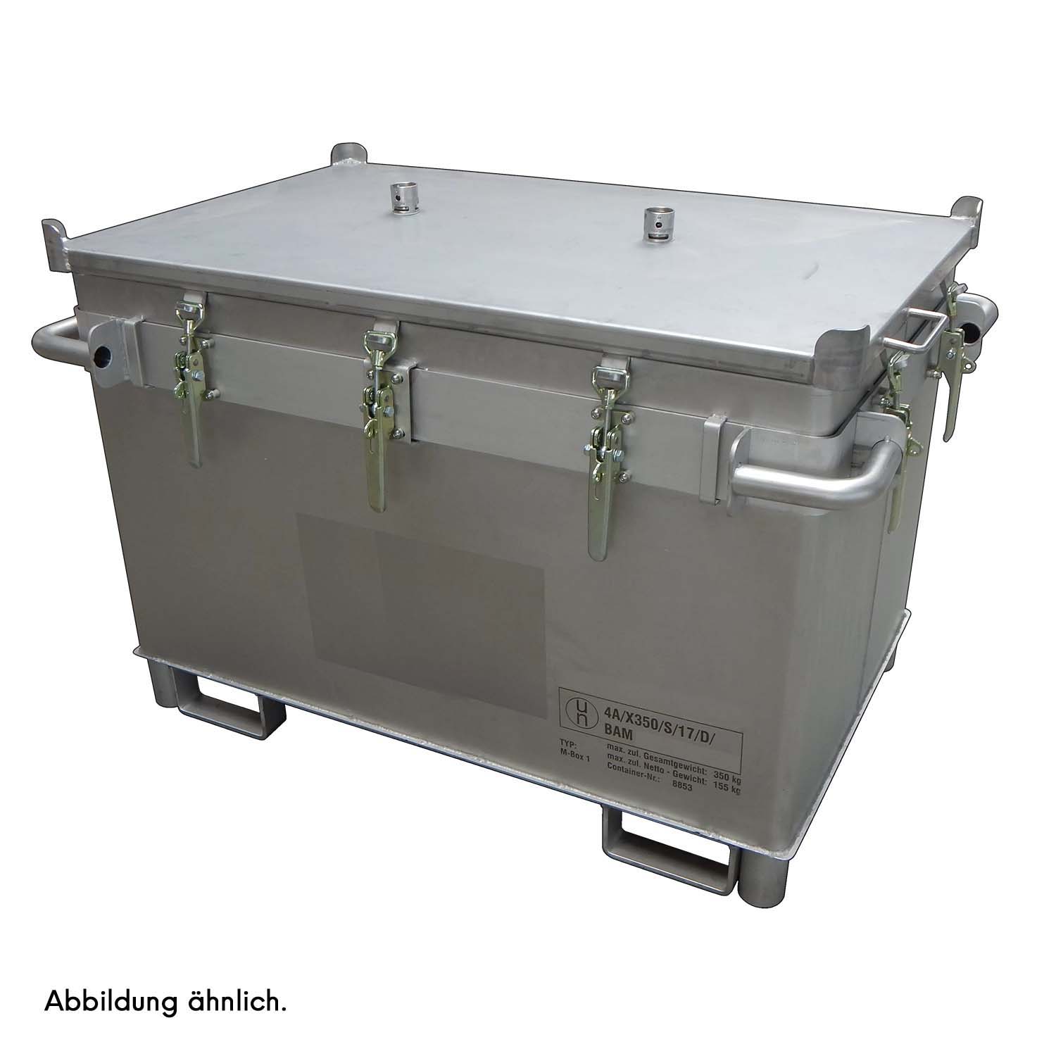 Transportbehälter S-Box X1 aus Edelstahl für Lithium-Ionen-Batterien, VG I, mit 4 x PyroBubbles®-Säcke Transportbehälter für Lithium-Ionen-Akkus Produktbild Transportbehälter S-Box X1 aus Edelstahl für Lithium-Ionen-Batterien, VG I, mit 4 x PyroBubbles®-Säcke