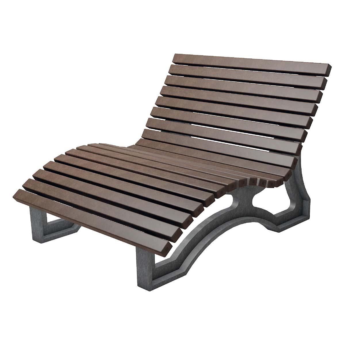 Waldsofa aus Recycling-Kunststoff mit Premium-Bohlen, Breite 1500 mm Parkbänke aus Kunststoff Produktbild Waldsofa aus Recycling-Kunststoff mit Premium-Bohlen, Breite 1500 mm
