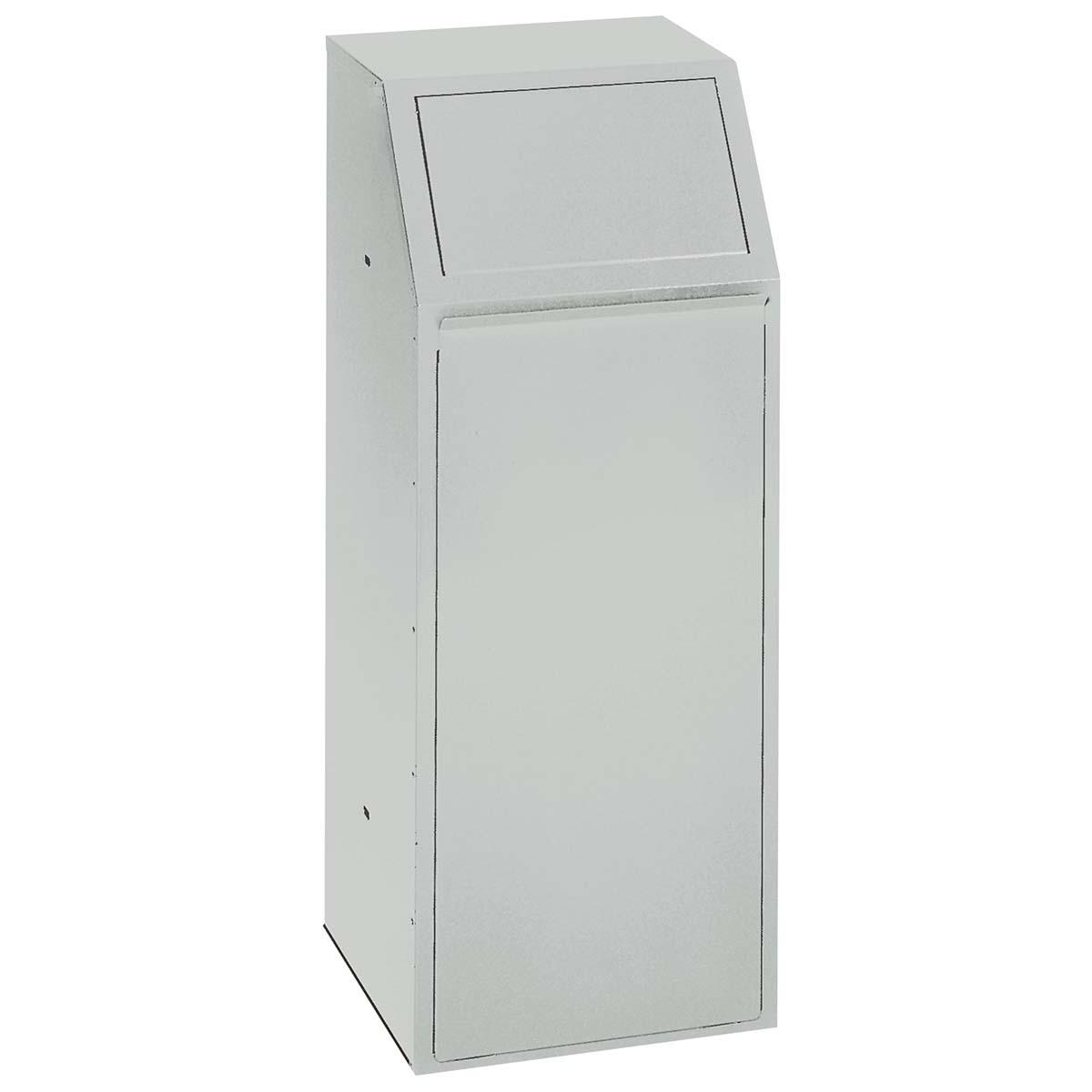 Wertstoffsammler aus Stahl, Volumen 68 l, mit Klapptür und Einwurfklappe Wertstoffsammler Produktbild Wertstoffsammler aus Stahl, Volumen 68 l, mit Klapptür und Einwurfklappe