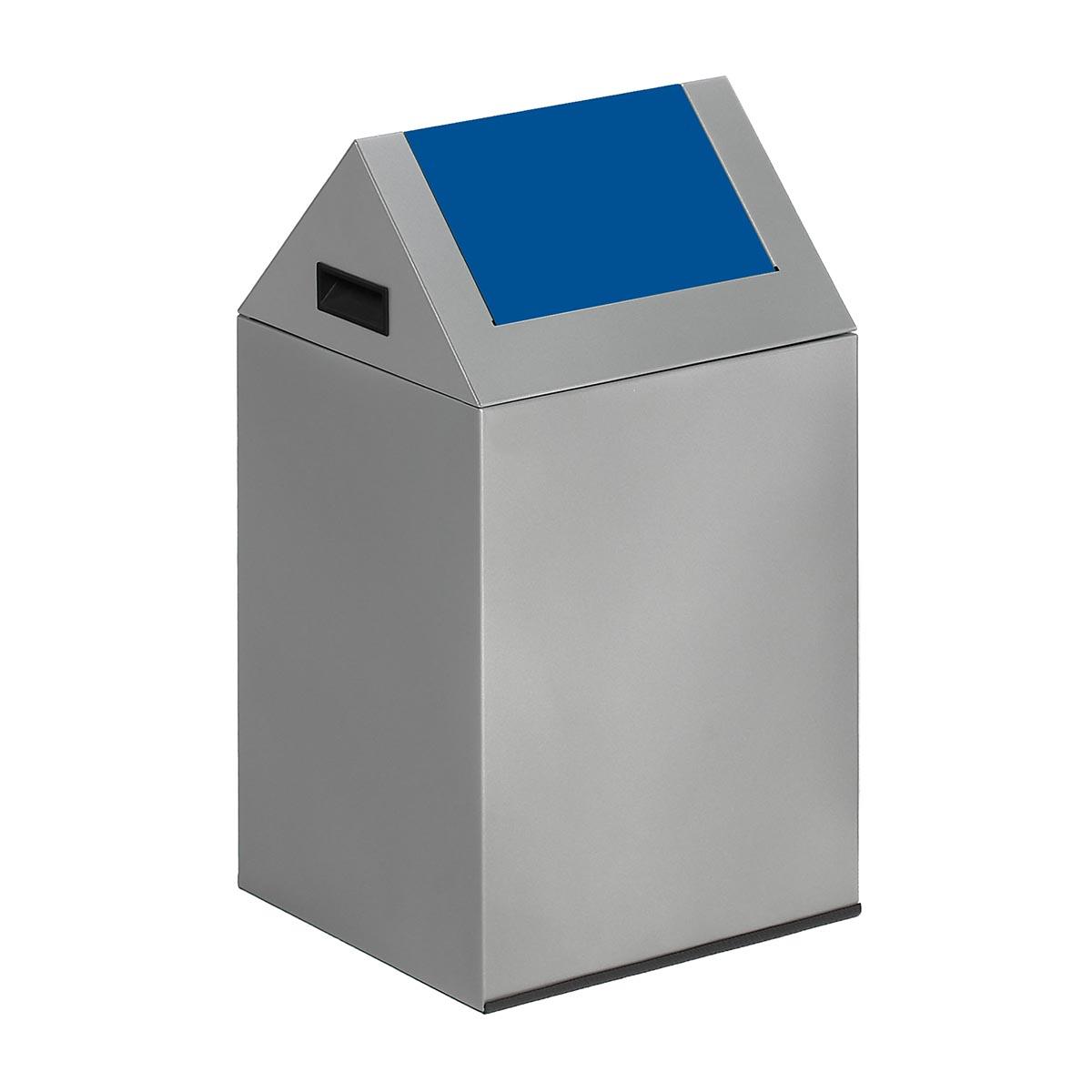 Wertstoffsammelbehälter aus Stahl, Volumen 43 l, selbstlöschend Wertstoffsammler Produktbild Wertstoffsammelbehälter aus Stahl, Volumen 43 l, selbstlöschend
