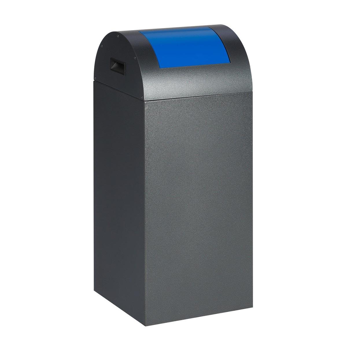 Wertstoffsammelbehälter aus Stahl, Volumen 60 l, selbstlöschend Wertstoffsammler Produktbild Wertstoffsammelbehälter aus Stahl, Volumen 60 l, selbstlöschend
