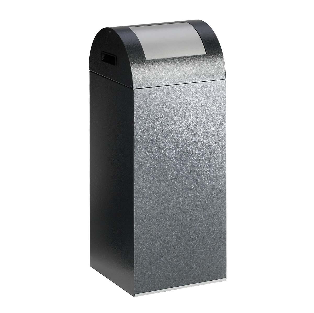 Wertstoffsammelbehälter aus Stahl, Volumen 60 l, selbstlöschend Wertstoffsammler Produktbild Wertstoffsammelbehälter aus Stahl, Volumen 60 l, selbstlöschend