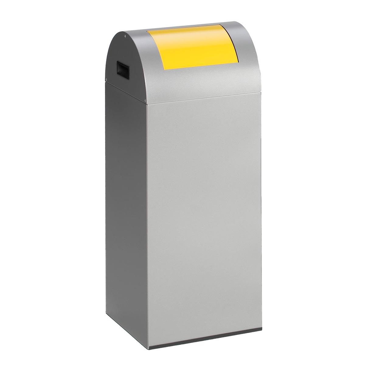 Wertstoffsammelbehälter aus Stahl, Volumen 60 l, selbstlöschend Wertstoffsammler Produktbild Wertstoffsammelbehälter aus Stahl, Volumen 60 l, selbstlöschend