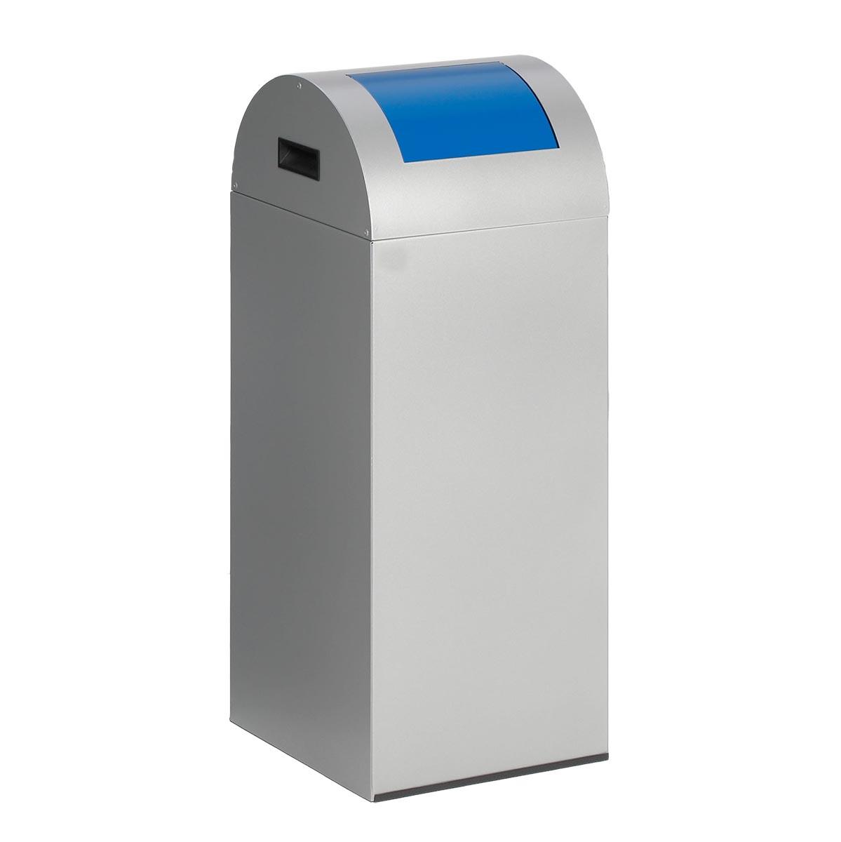 Wertstoffsammelbehälter aus Stahl, Volumen 60 l, selbstlöschend Wertstoffsammler Produktbild Wertstoffsammelbehälter aus Stahl, Volumen 60 l, selbstlöschend