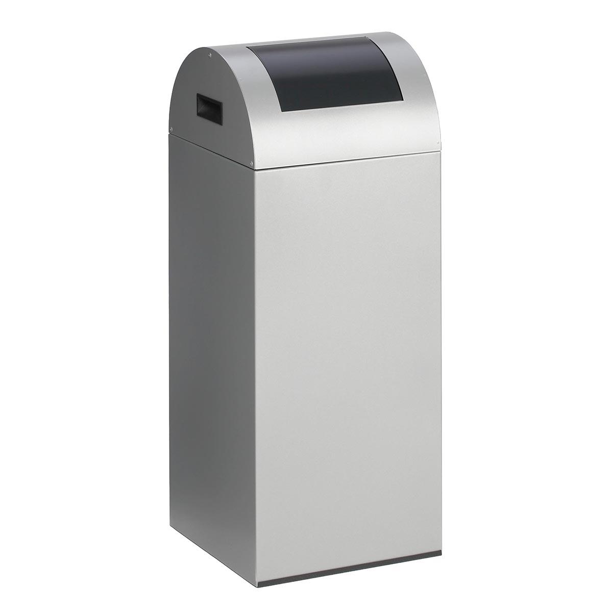 Wertstoffsammelbehälter aus Stahl, Volumen 60 l, selbstlöschend Wertstoffsammler Produktbild Wertstoffsammelbehälter aus Stahl, Volumen 60 l, selbstlöschend